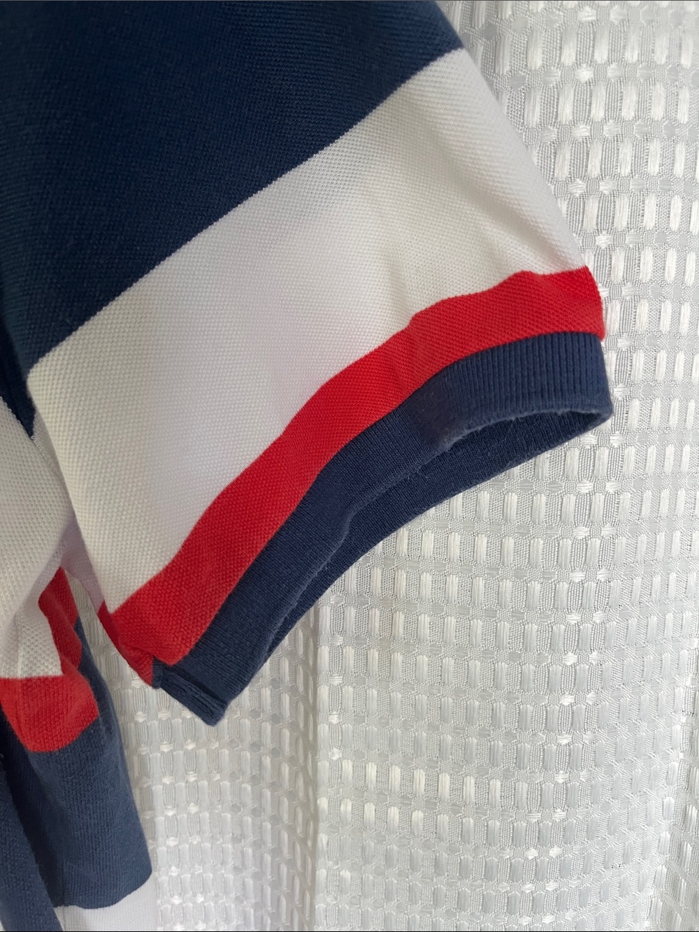 Polo Ralph Lauren Classic Fit Rugby Stripe Polo Shirt XL Red White Blue Cotton - Picture 5 of 7